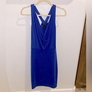 NWT- BCBGMAXAZRIA sparkly blue party dress